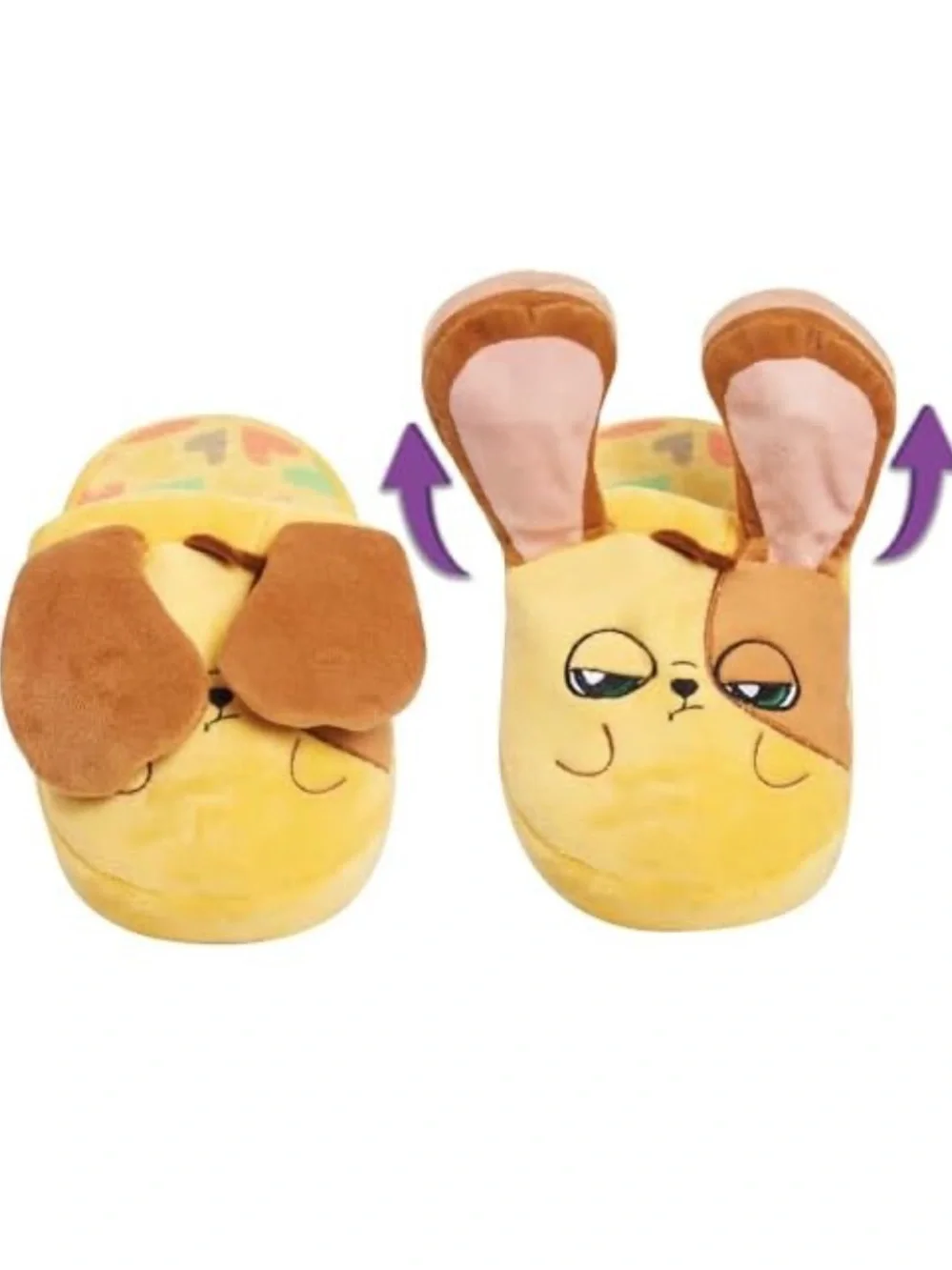 Flipeez Kids Action Slippers - Moving Ears - Kids Size 10-13 - Puppy - NEW